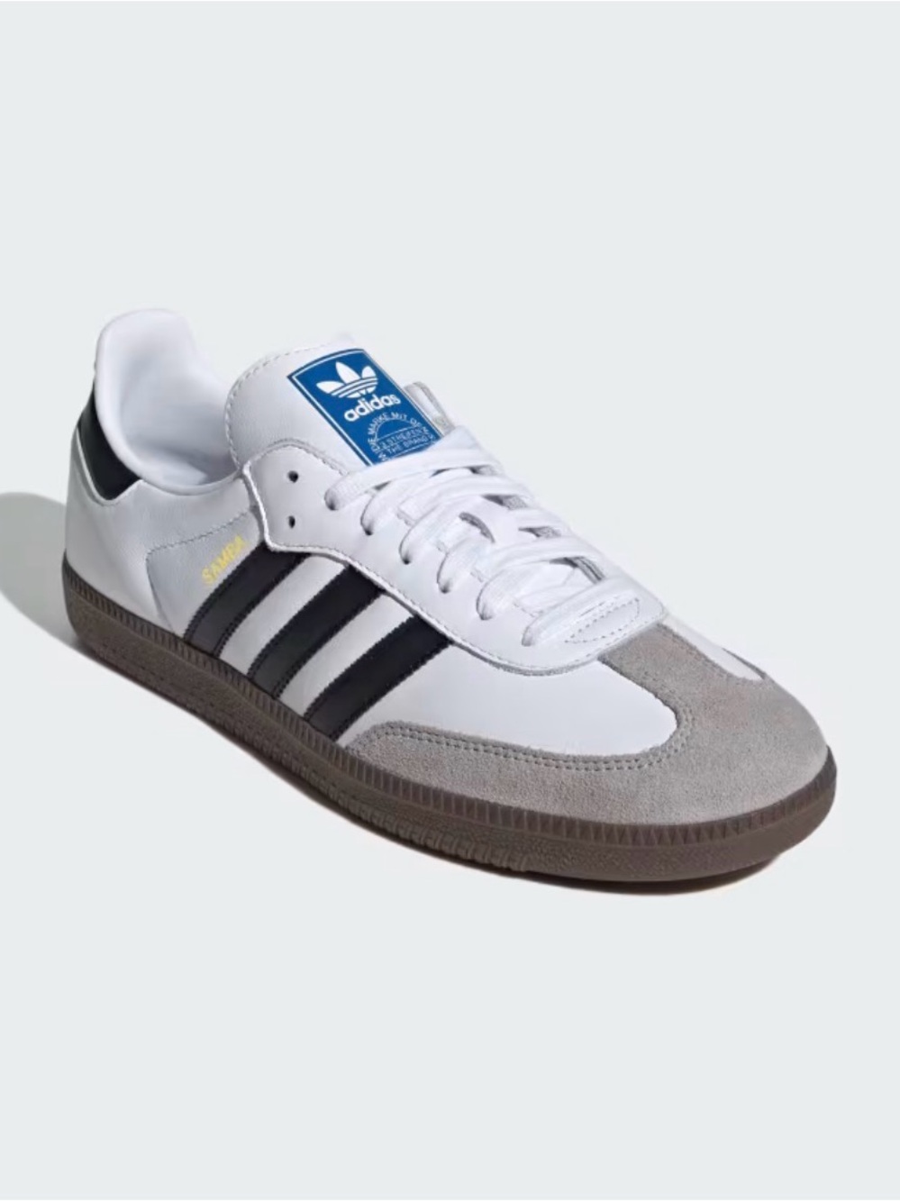 Adidas Samba OG White Black Gum Leather Sneakers Women’s Size 7.5 NWOB